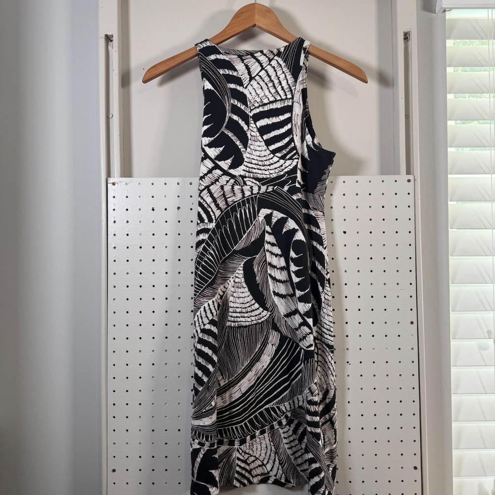 Athleta Santorini Dress Women's Black White Printed Stretch Sleeveless - XS - Picture 5 of 14